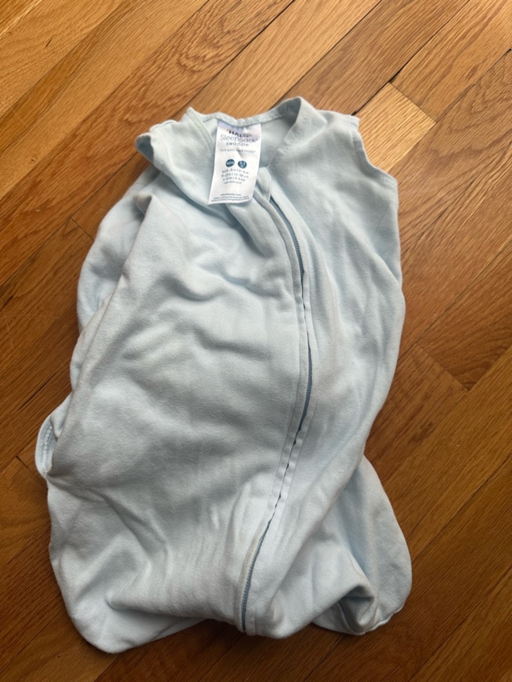 Halo Sleep Sack/Swaddle - Blue and White.